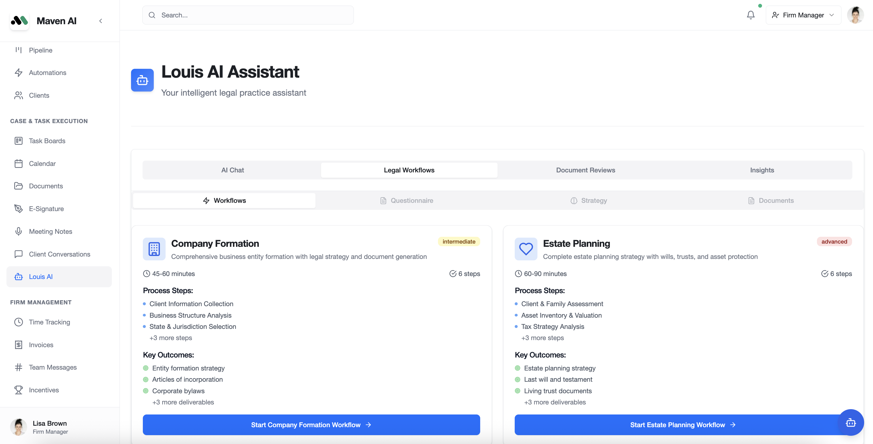 Louis AI Interface